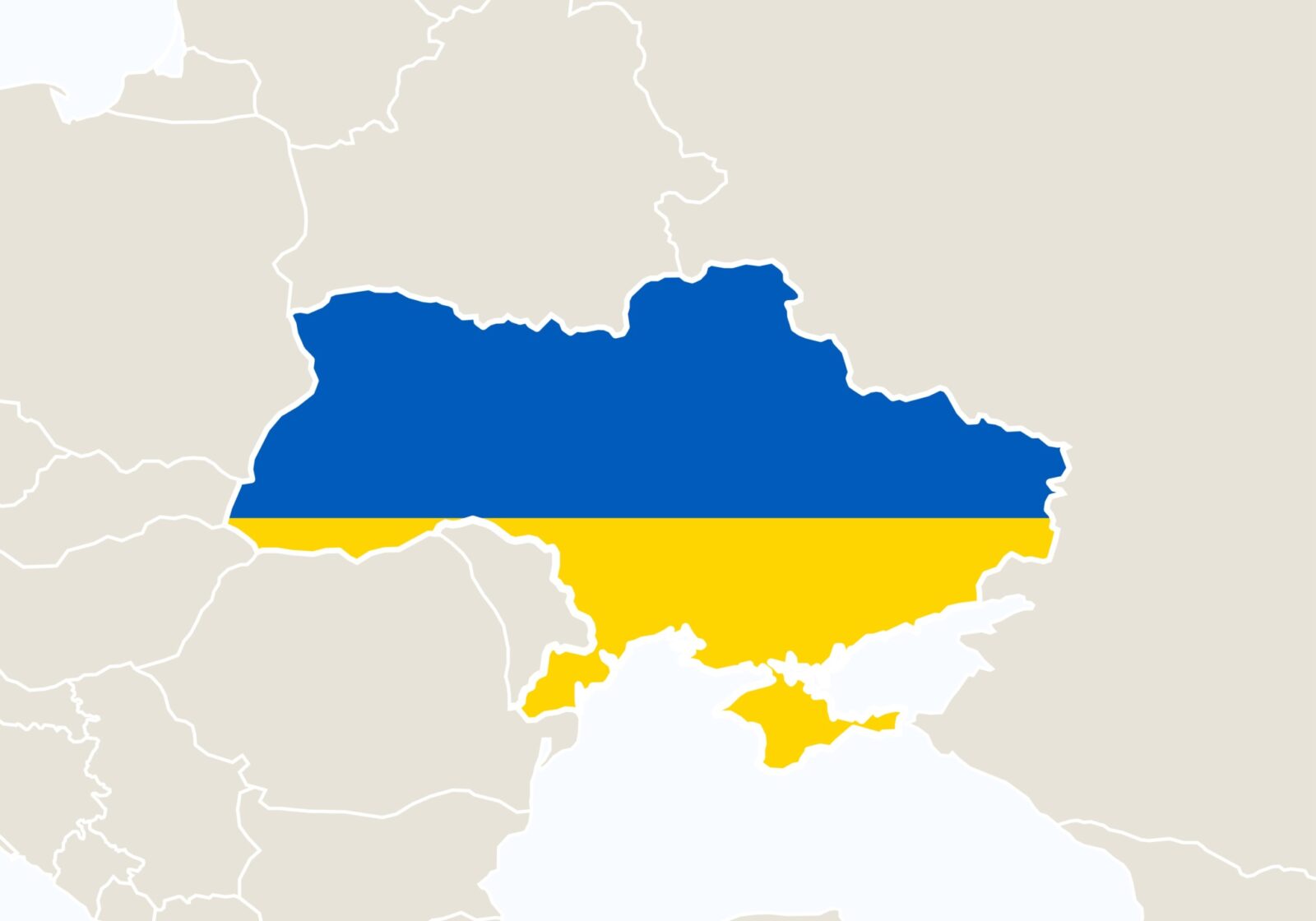 Bilde av kart av Ukraina.
