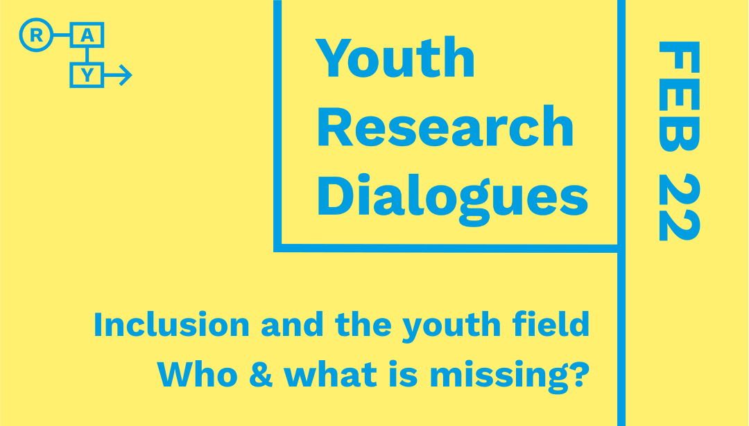 Illustrasjonsbilde fra et arrangement. Tekst; Inclusion and the youth field. Who and what is missing?